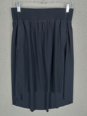 Athleta Cosmic Skirt Womens Small Black Hi Low Work Travel Activewear Pockets